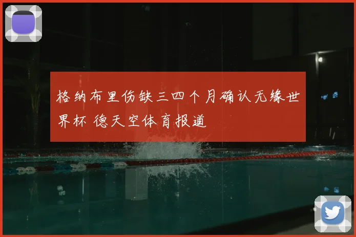 格纳布里伤缺三四个月确认无缘世界杯 德天空体育报道